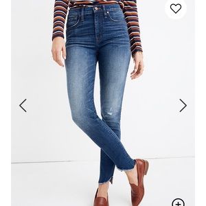 Madewell cutout tulip hem jeans